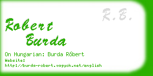 robert burda business card